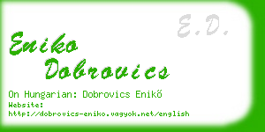 eniko dobrovics business card